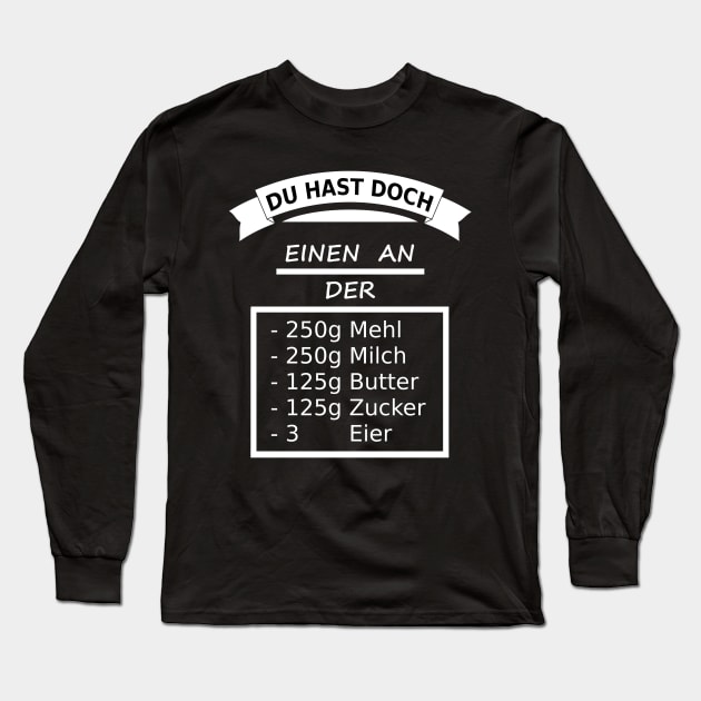 Waffel Lustig Spruch Backen Bäcker lustig Long Sleeve T-Shirt by FindYourFavouriteDesign